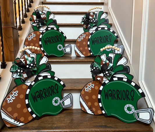 Personalized Football Helmet Door Hanger