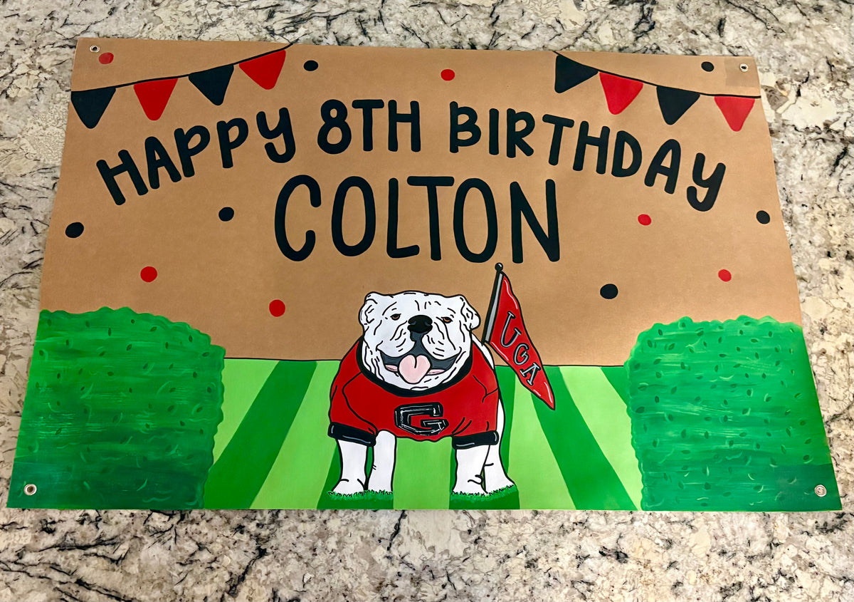 Custom Hand-Painted Birthday Banner